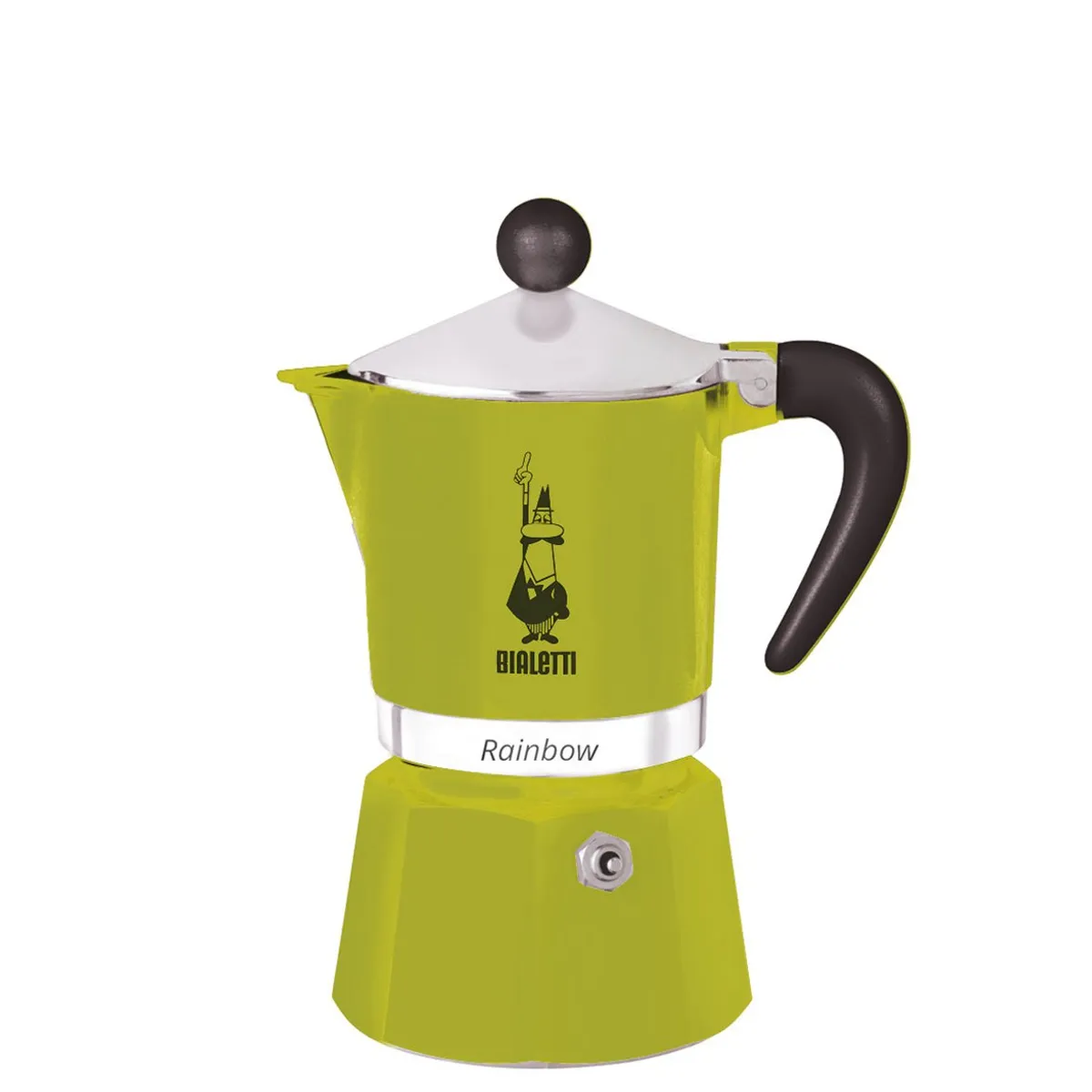 BIALETTI - Cafetera Italiana Rainbow Verde 3 Tazas 130ml Bialetti