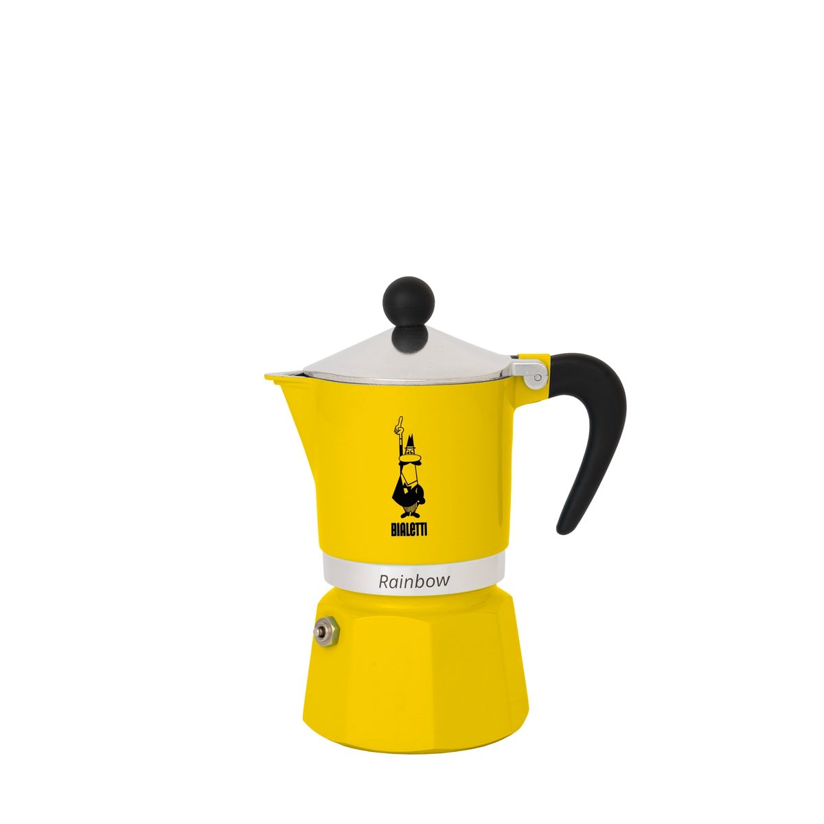 BIALETTI - Cafetera Italiana Rainbow Amarilla 3 Tazas 130ml Bialetti