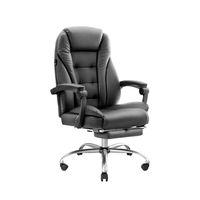 Silla de Escritorio Miles - Apoya Pies Ecocuero Color Negro