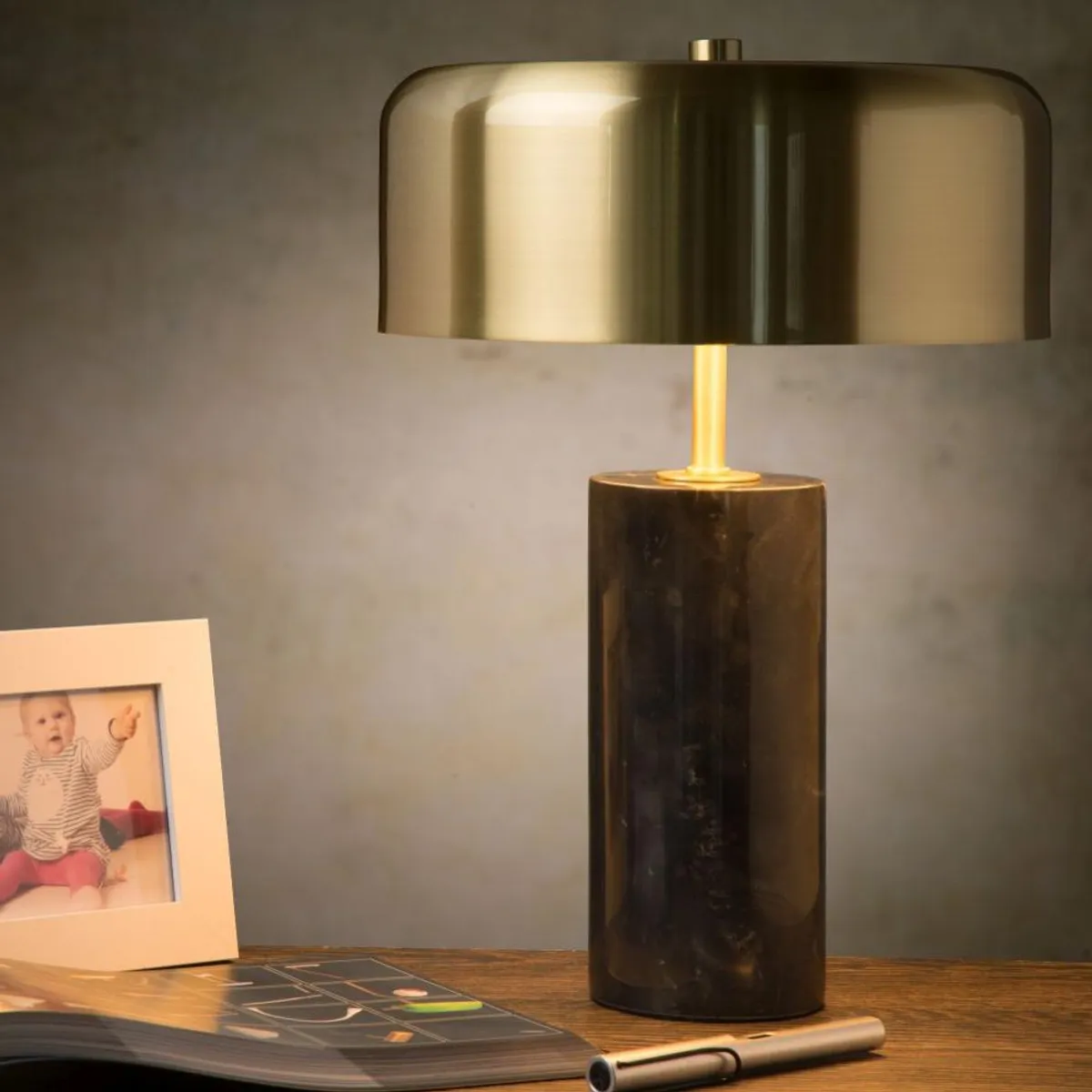 BOSCO - LAMPARA DE MESA MIRASOL NEGRO 3xG9 BOSCO