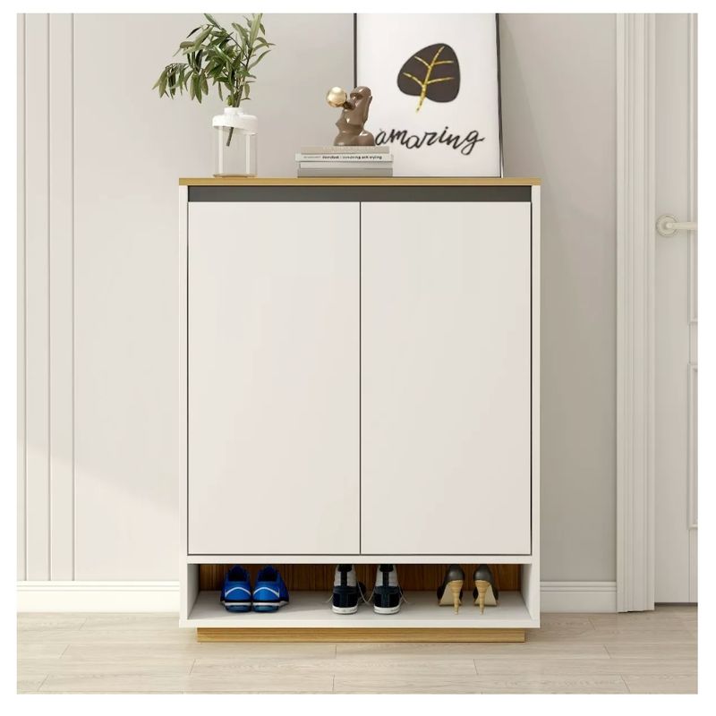 HOMER DESIGN - Zapatero Organizador Zapato Comoda Hall Entrada 2 puertas