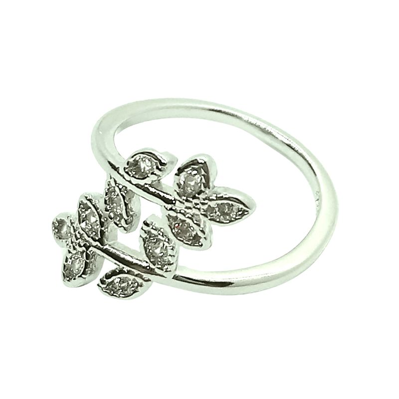 GENERICO - Anillo Hojas de Olivo de Plata