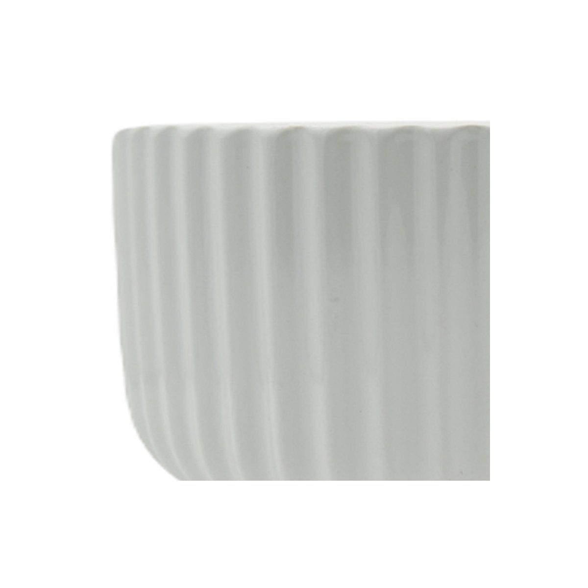 GENERICO - Macetero Redondo Blanco 24x16.5cm Bighouse Mimbral