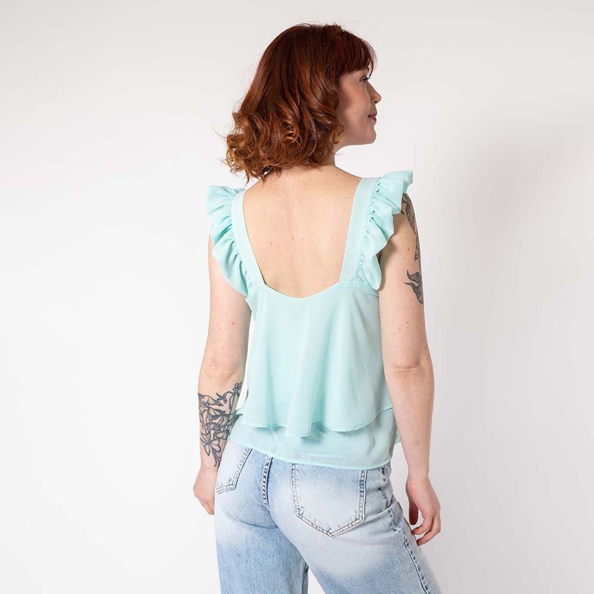 NATALIA SEGUEL - Blusa Noah Verde Agua Natalia Seguel