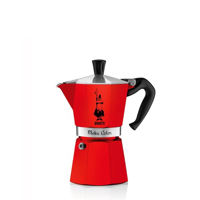 BIALETTI - Cafetera Italiana 3 Tazas 130ml Roja Bialetti