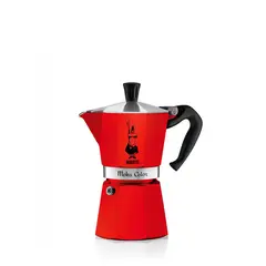 BIALETTI - Cafetera Moka Express 3 Tazas 130ml Roja