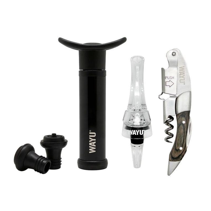 WAYU - Set de Vinos Aireador Sellador y Abridor - Wayu