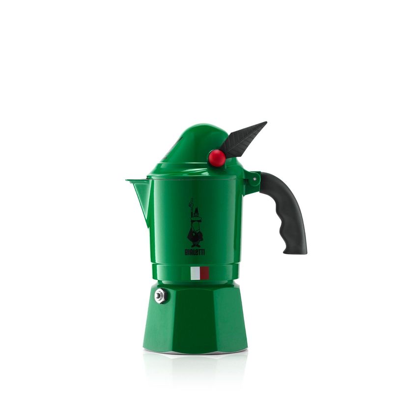 BIALETTI - Cafetera Moka Alpina Verde 3 Tazas 130ml Bialetti