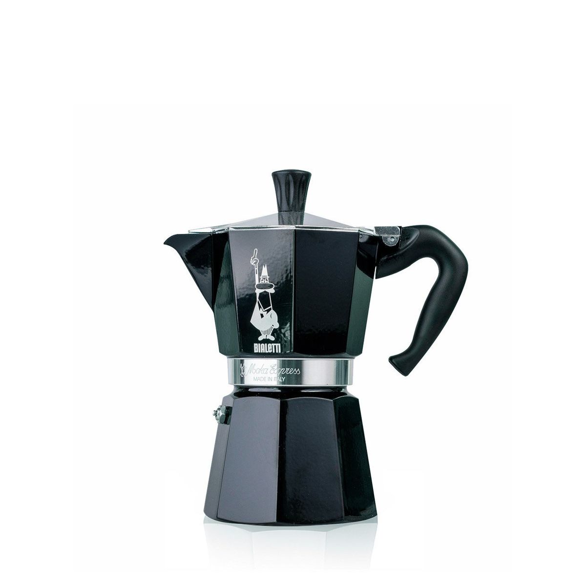 BIALETTI - Cafetera Italiana 3 Tazas 130ml Negra Bialetti