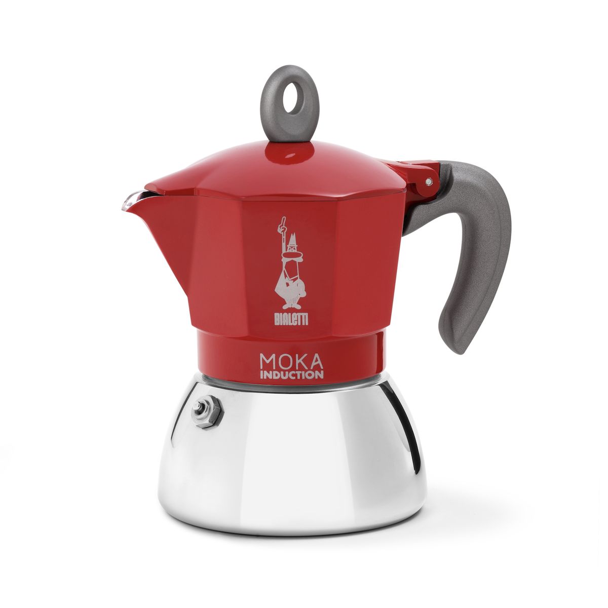 BIALETTI - Moka Inducción Roja 2 Tazas 100ml Bialetti