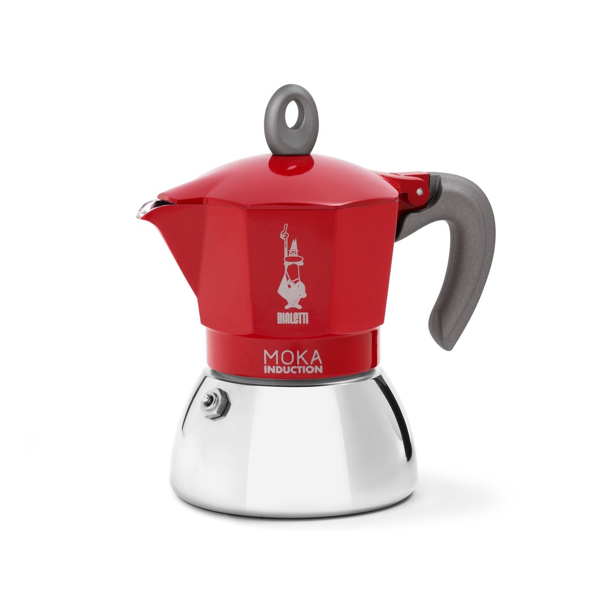 BIALETTI - Moka Inducción Roja 4 Tazas 150ml Bialetti