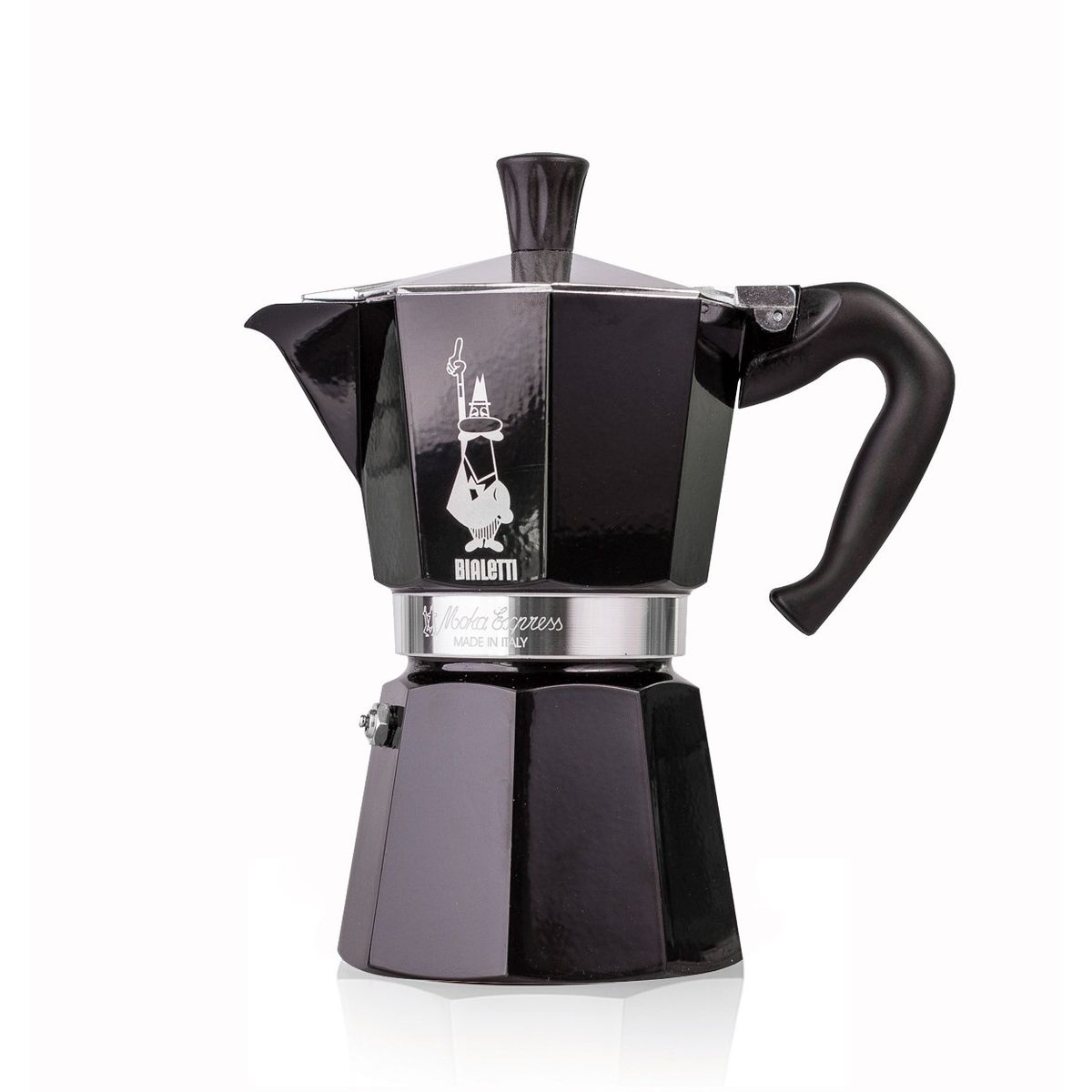 BIALETTI - Cafetera Italiana 6 Tazas 270ml Negra Bialetti