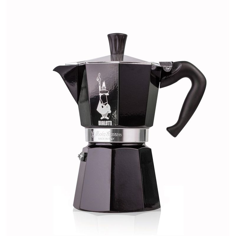 BIALETTI - Cafetera Moka Express 6 Tazas 270ml Negra Bialetti