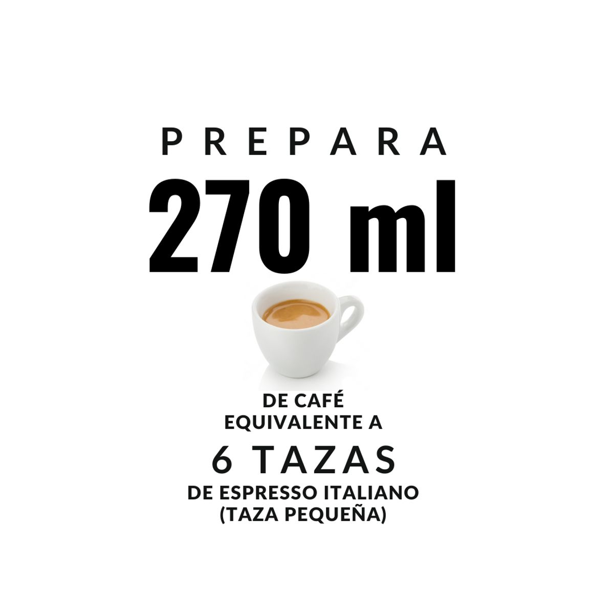 BIALETTI - Cafetera Italiana 6 Tazas 270ml Negra Bialetti