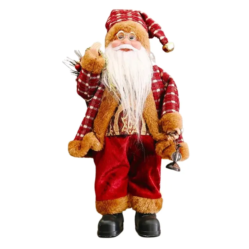 BOHEMIK - Muñeco de navidad Viejo Pascuero Chaqueta Escoces