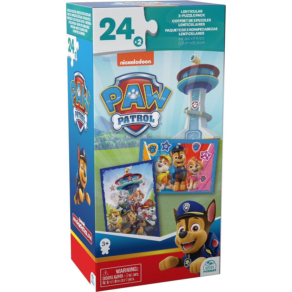 PAW PATROL - Puzzle/Rompecabezas Paw Patrol 3D – 2 Unidades 24 Piezas