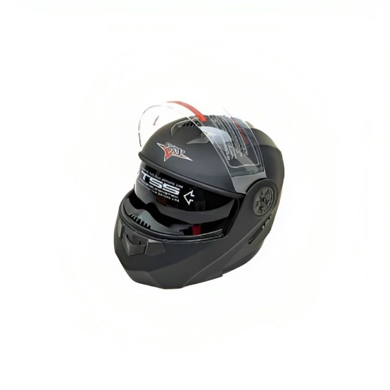GENERICO - CASCO ABATIBLE CON LENTE TRANSPARENTE Y GAFAS POLARIZADAS