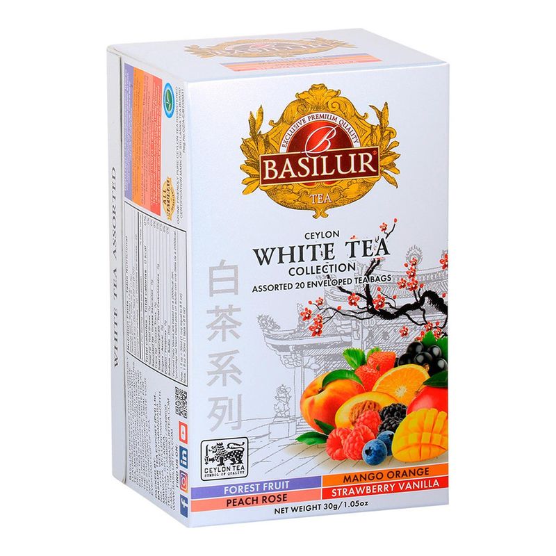 BASILUR - Te Blanco Surtido 20 Bolsitas - Basilur