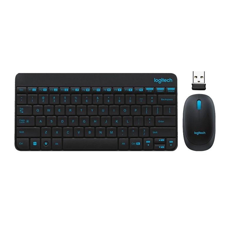 LOGITECH - Logitech mk245 set teclado computadora portátil a prueba  agua - Negro