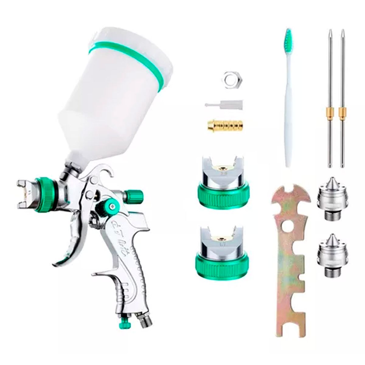 ESHOPANGIE - Pistola Pintar + 3 Boquillas 1.4a2mm Pintura Por Gravedad