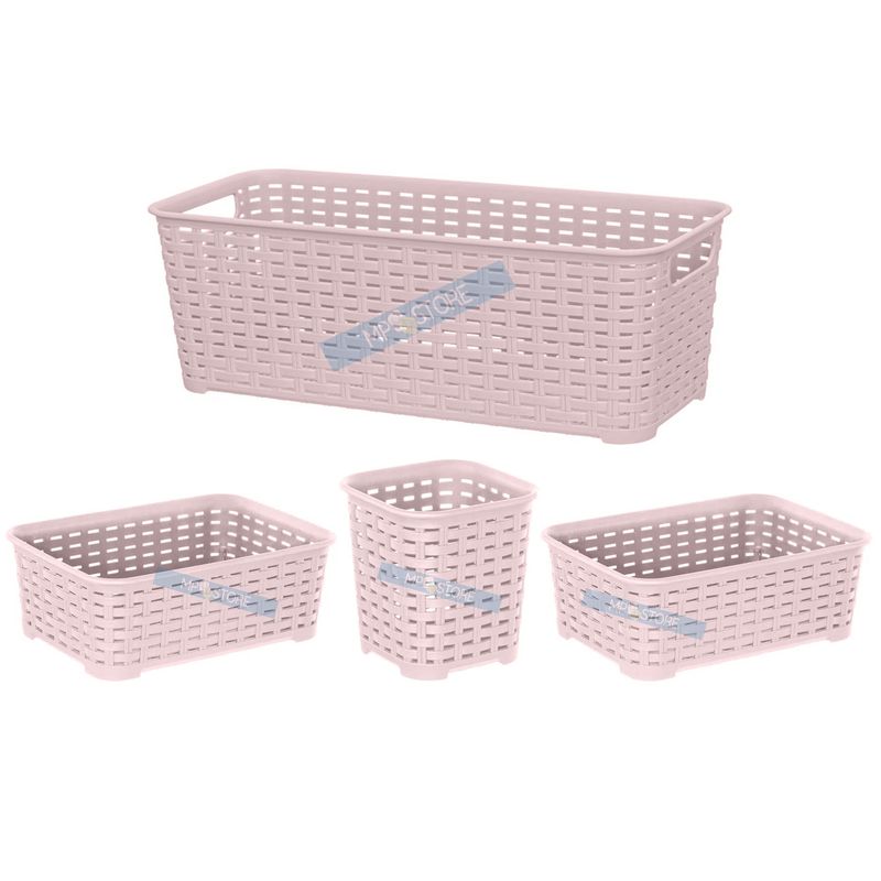 REYPLAST - Set De 4 Canastillas Canastas Organizadoras
