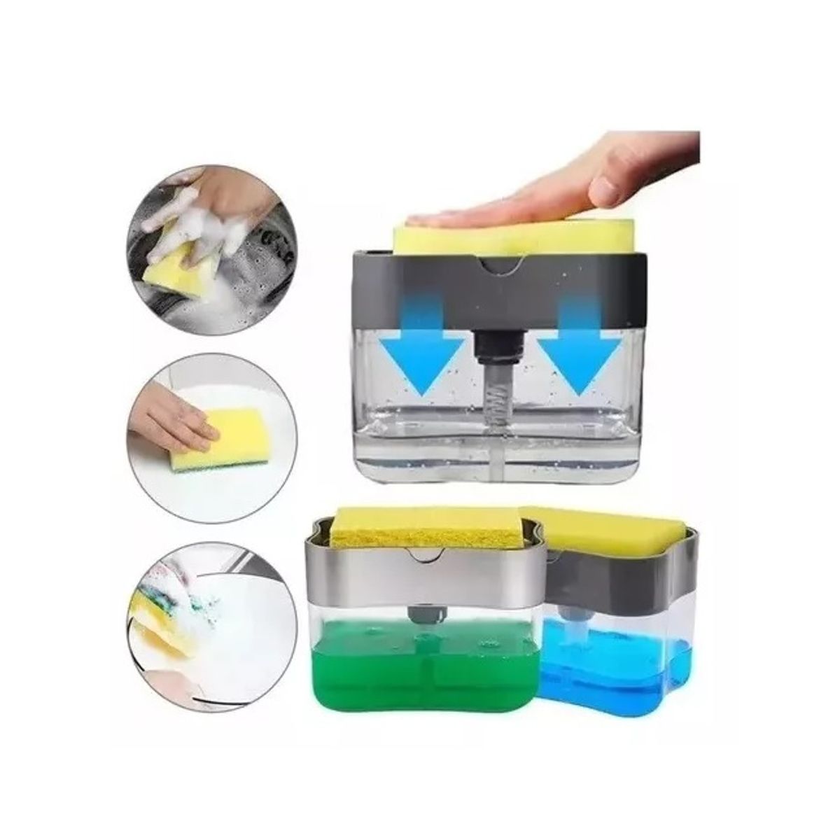 GENERICO - Dispensador De Jabón Líquido Lava Loza Platos Cocina  Espon