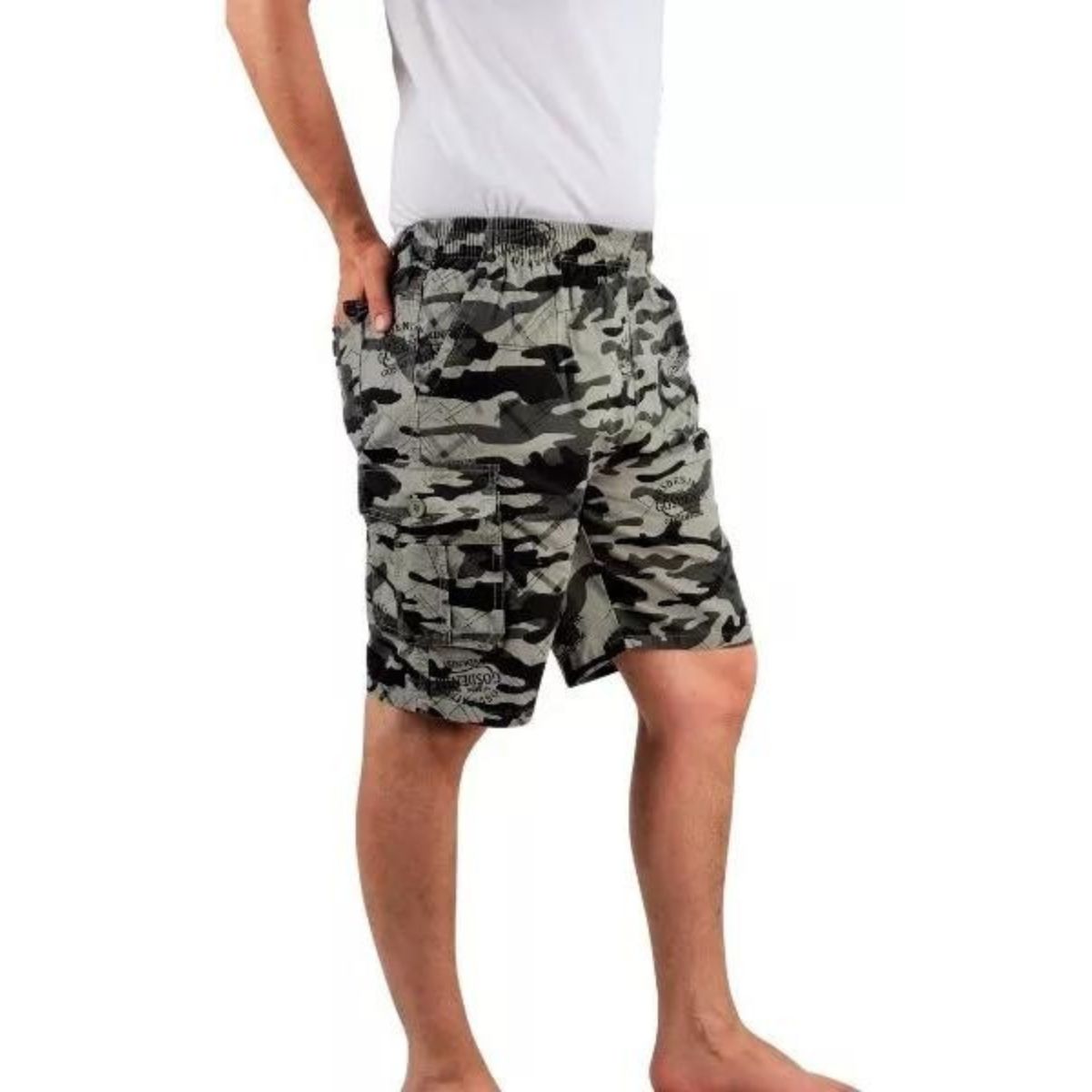 LOOK SHOP - Short Urbano Militar Hombre Pantalón Cargo Camuflaje 505