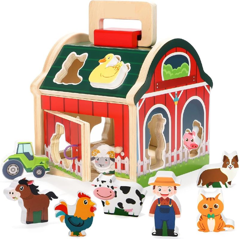 GENERICO - Juguete Encaje Granja Animales De Madera Didáctico Niños