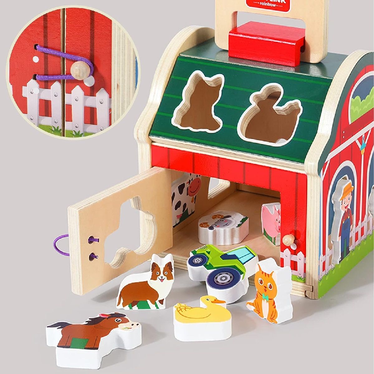 GENERICO - Juguete Encaje Granja Animales De Madera Didáctico Niños