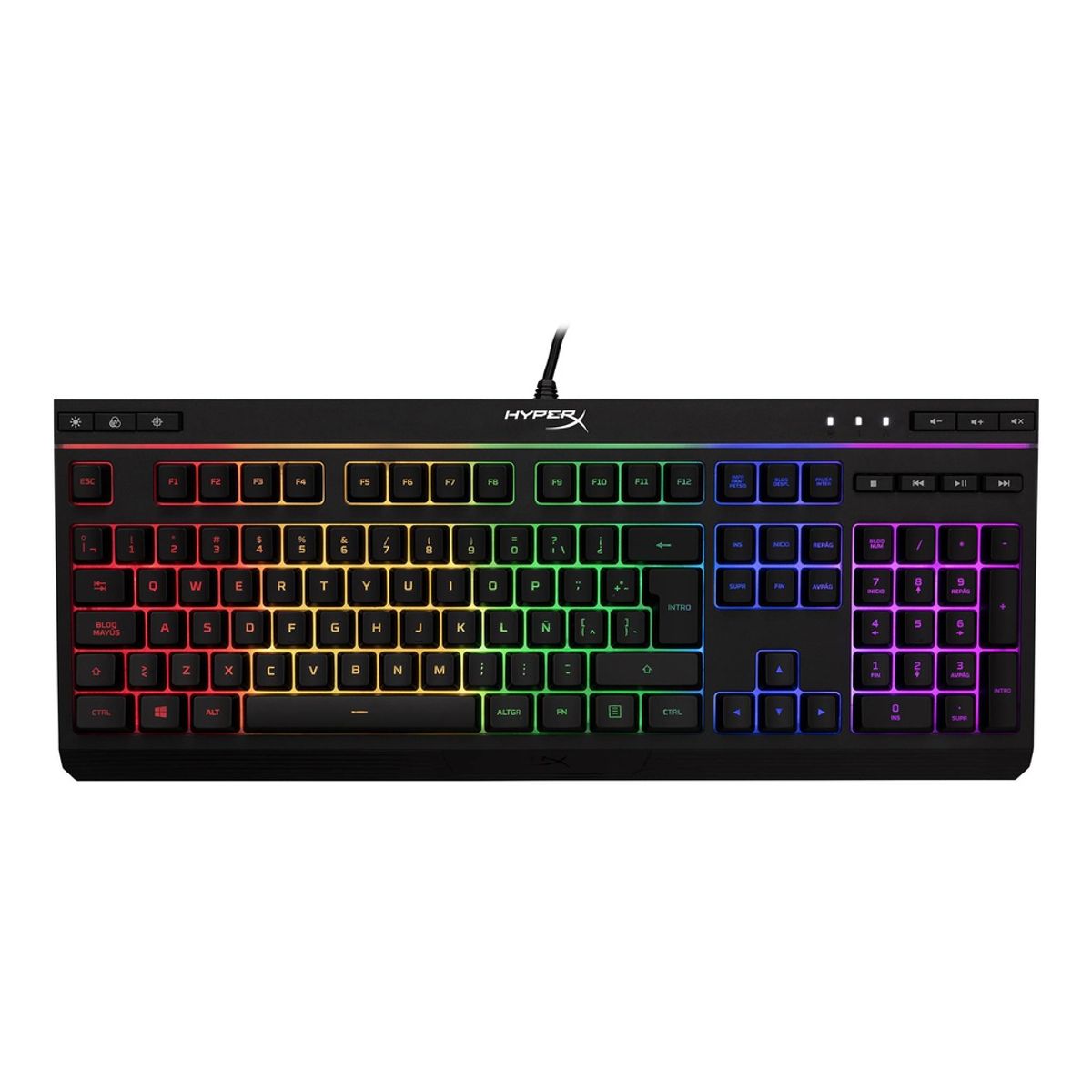 HYPERX - Teclado Gamer Hyperx Alloy Core RGB Membrana Español Usb