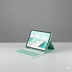GENERICO - Funda Verde claro con teclado para IPAD 10,2