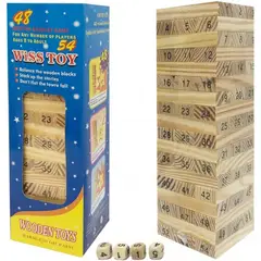 GENERICO - Juego De Mini Yenga, Wiss Toy o Torre Infernal 54 Piezas