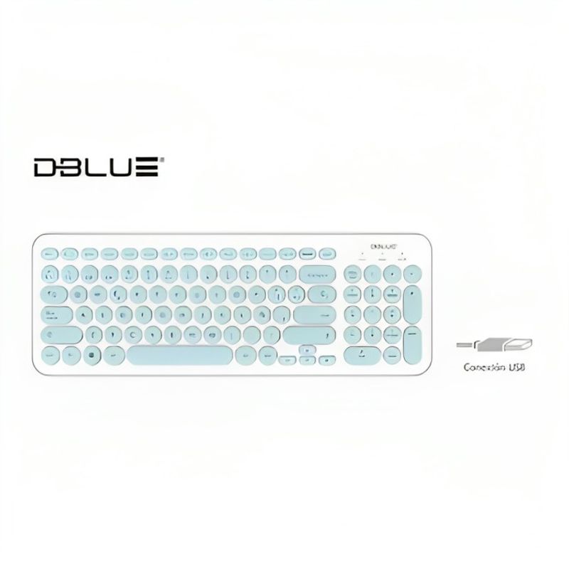 GENERICO - TECLADO ULTRA DELGADO PARA PC WHITEGREEN