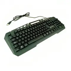 GENERICO - TECLADO GAMER METALICO CON LUCES BLACK