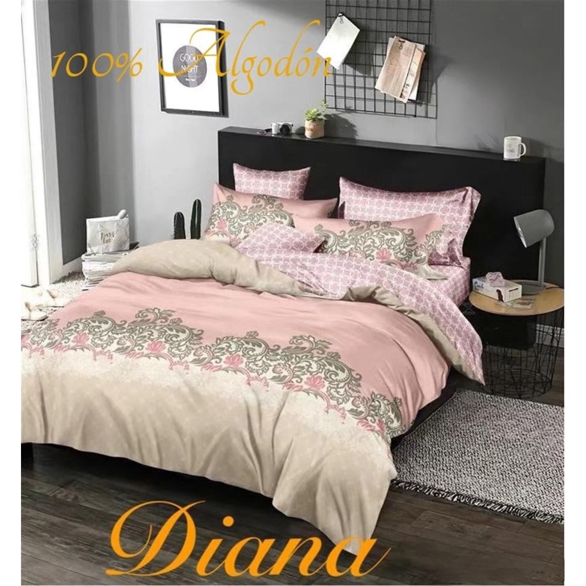 CUBRECAMA ROSA 1.5 PLAZA QUILT DE VERANO HERMOSO DISEÑO ESTAMPADO_., marca GENERICO - Foto Principal