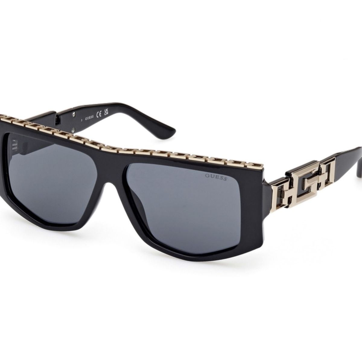 GUESS - Lentes de Sol Negro Brillante Guess