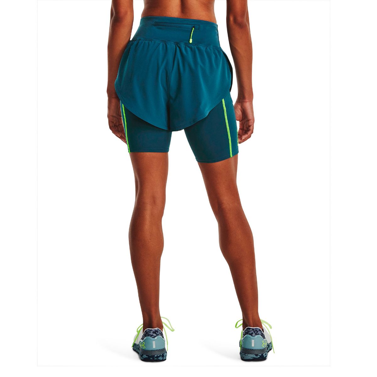 UNDER ARMOUR - Short Running Run Anywhere Verde Petróleo Mujer UNDER ARMOUR