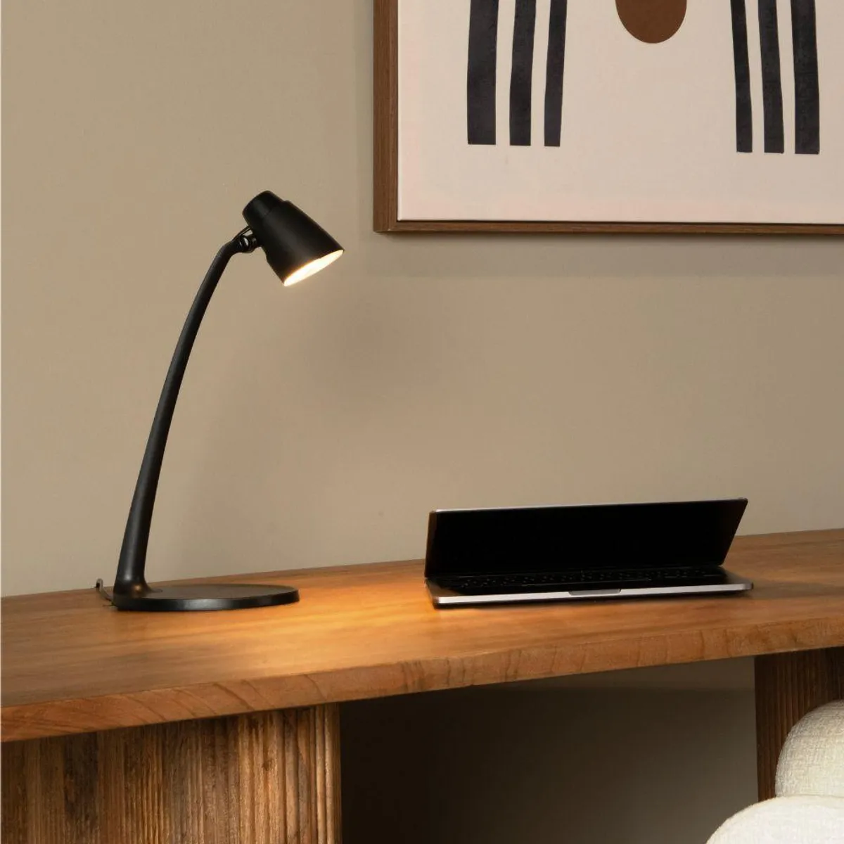 BOSCO - LAMPARA DE MESA LUDO NEGRO LED BOSCO