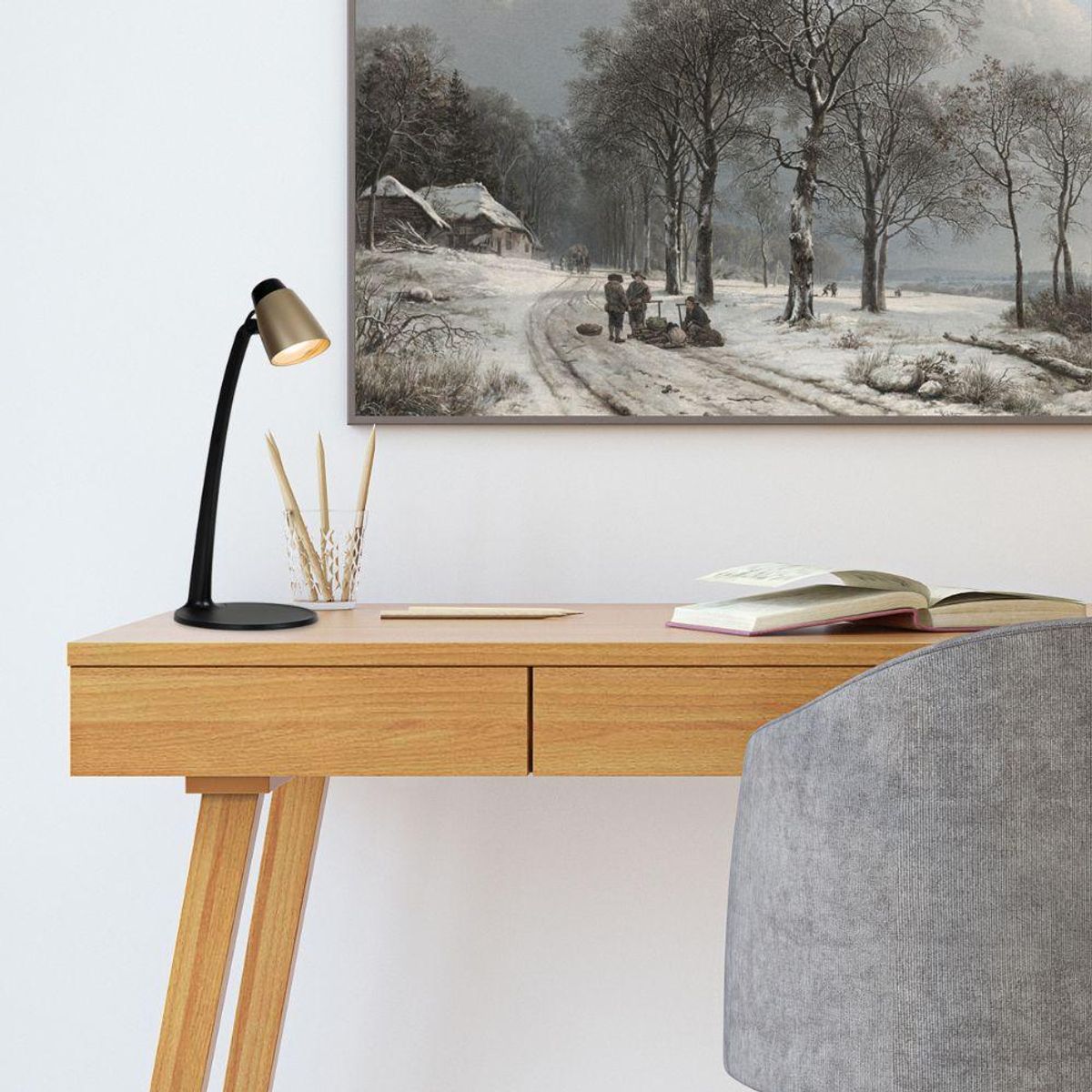 BOSCO - LAMPARA DE MESA LUDO BRONCE LED BOSCO