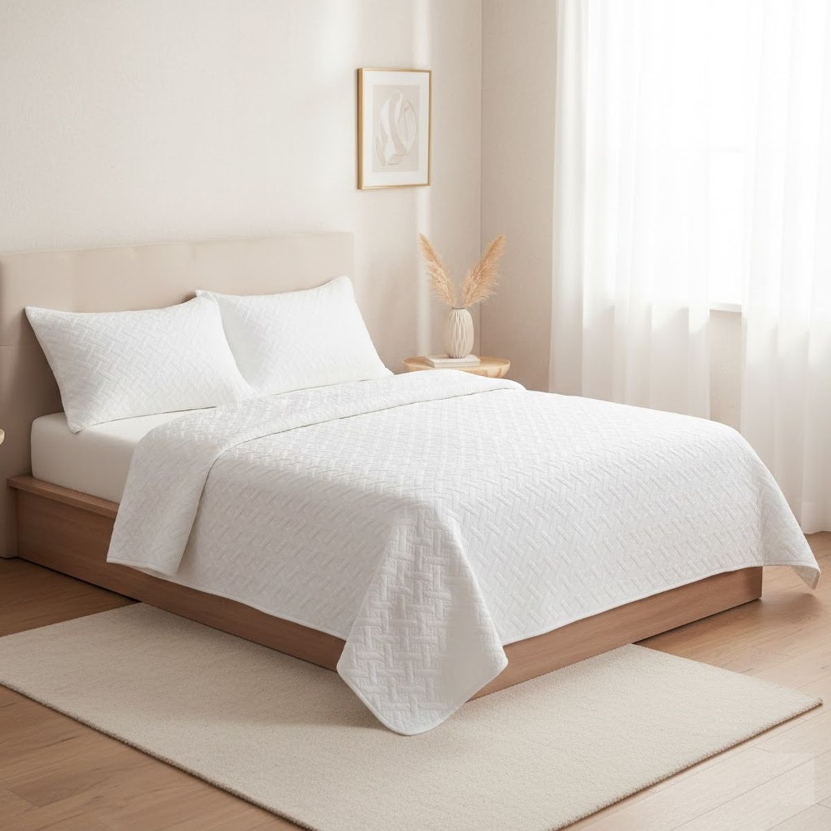 GENERICO - cubrecama King de verano tela quilt UNICOLOR GSOL