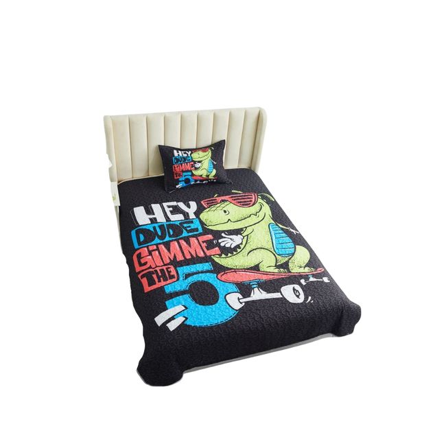 GENERICO - Cubrecama Quilt Verano Plaza y Media Infantil Dinosaurio