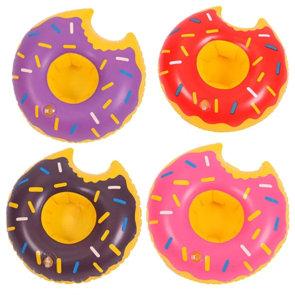 GENERICO - Flotador Vaso Botella Piscina Diseños Donas Porta Vasos