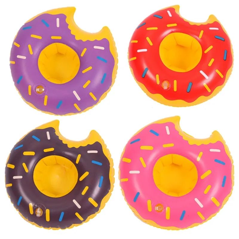 GENERICO - Flotador Vaso Botella Piscina Diseños Donas Porta Vasos