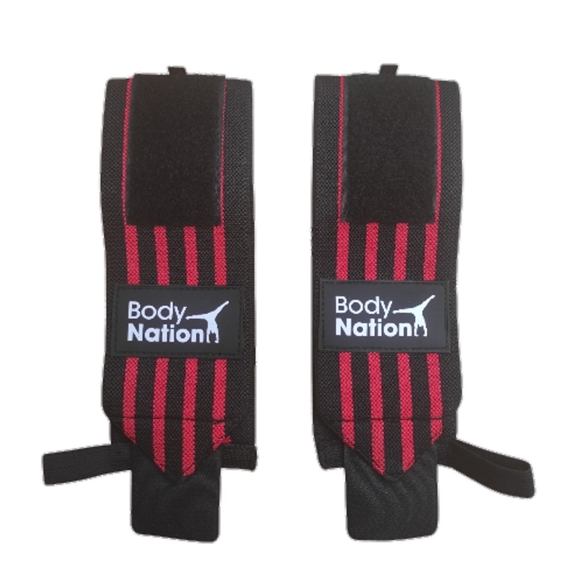 BODY NATION - Par de muñequeras deportivas elasticadas con velcro Classic