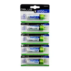 DBLUE - Pack 5 Pilas Recargables AA 2700mha DBPR2700T