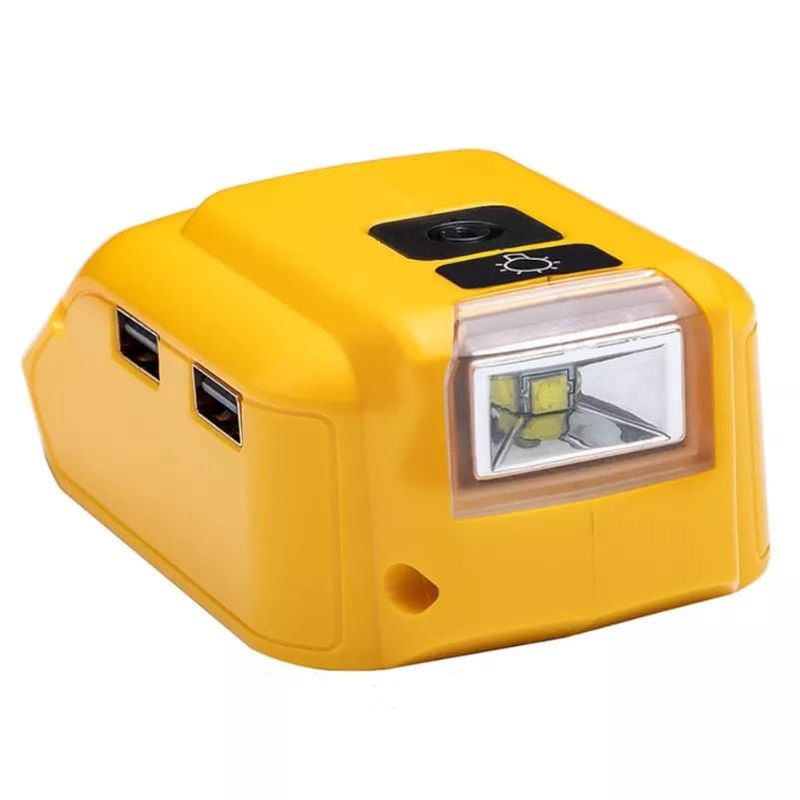 GENERICO - Adaptador Baterías Dewalt USB carga rapida+Led 3 Niveles