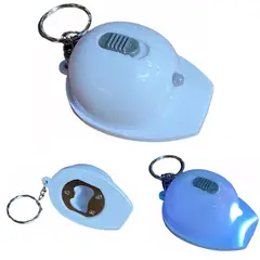 KUANGYE - 10 X Llavero Destapador De Botella + Linterna, Casco Blanco