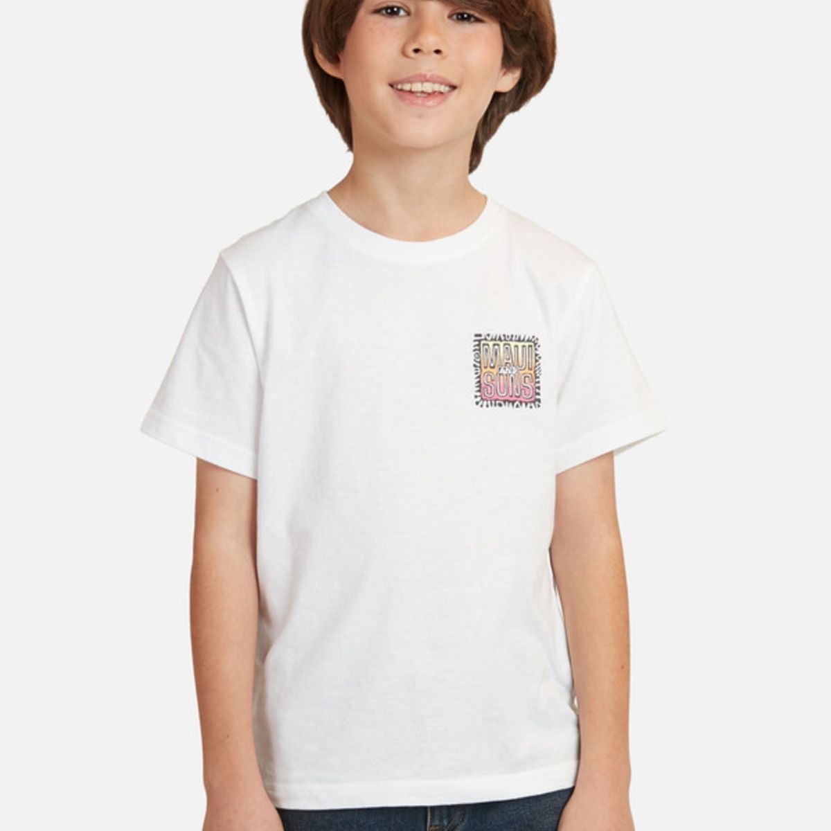 MAUI AND SONS - Polera Maui Banner Niño Blanco Maui And Sons