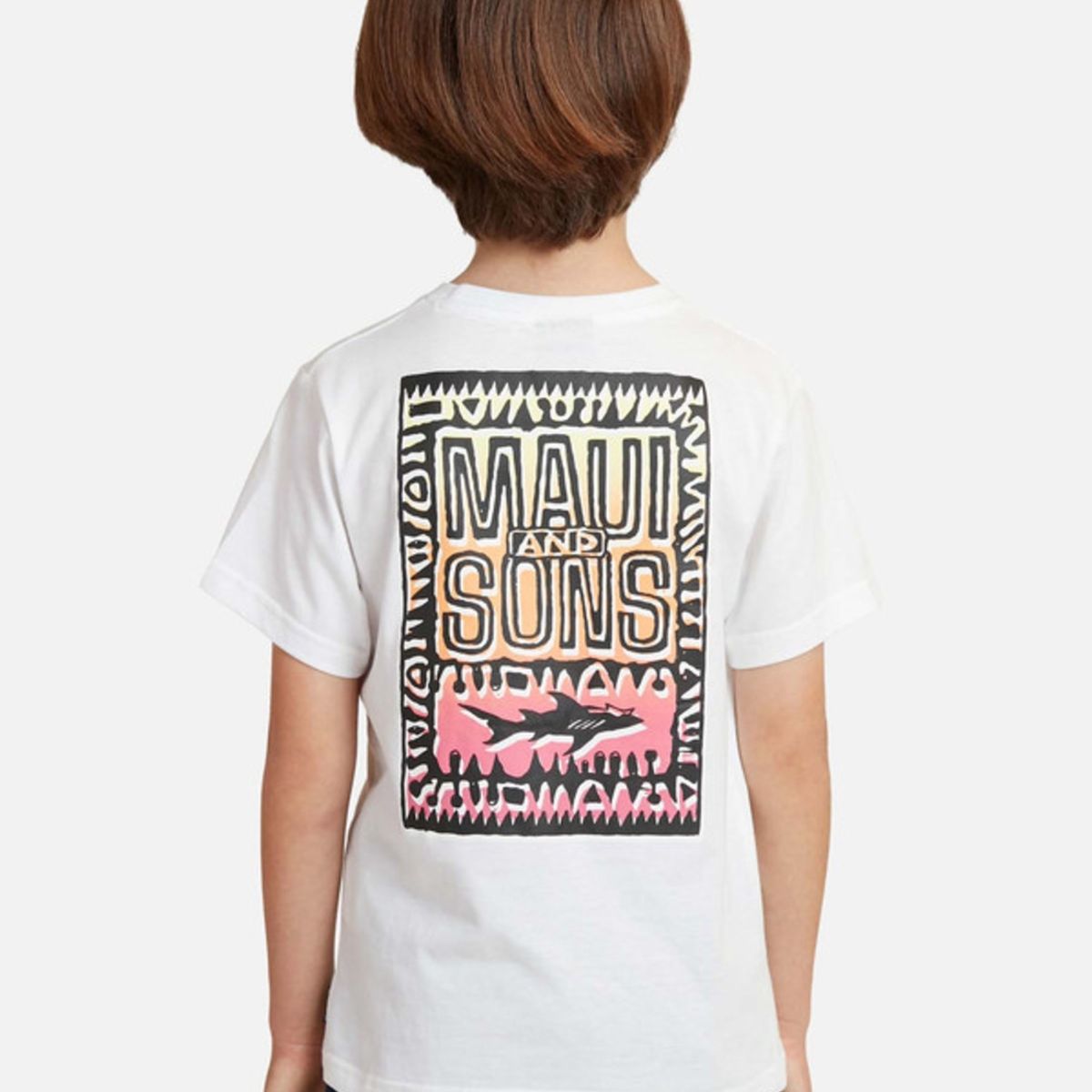 MAUI AND SONS - Polera Maui Banner Niño Blanco Maui And Sons
