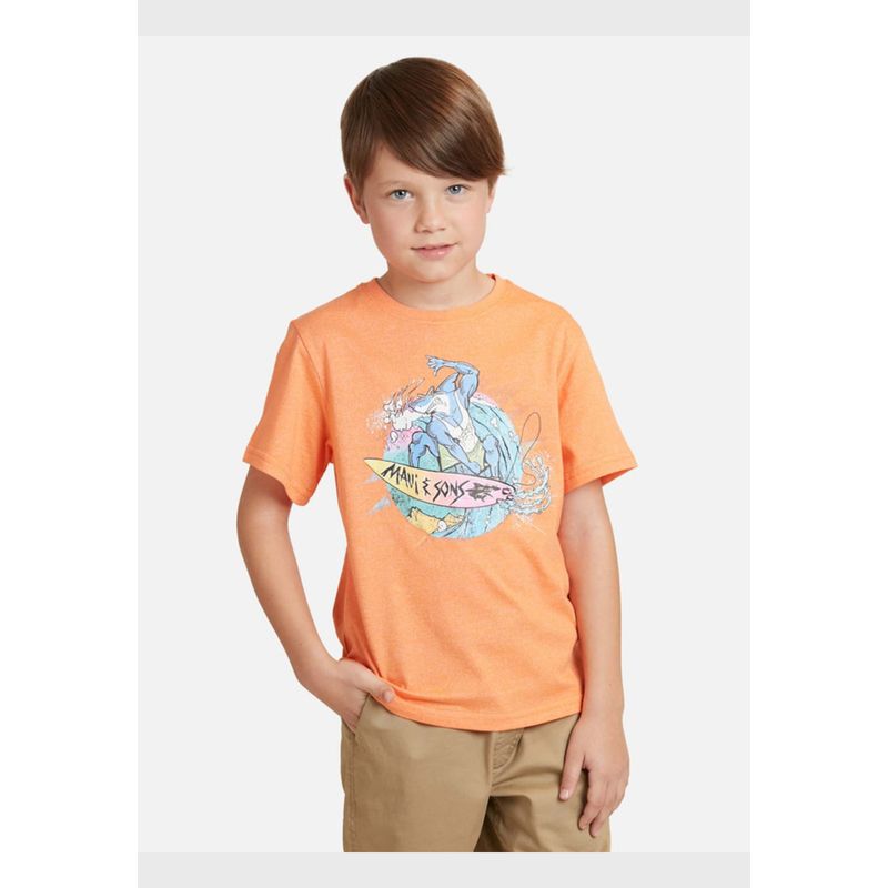 MAUI AND SONS - Polera Circle Waves Niño Naranjo Maui And Sons